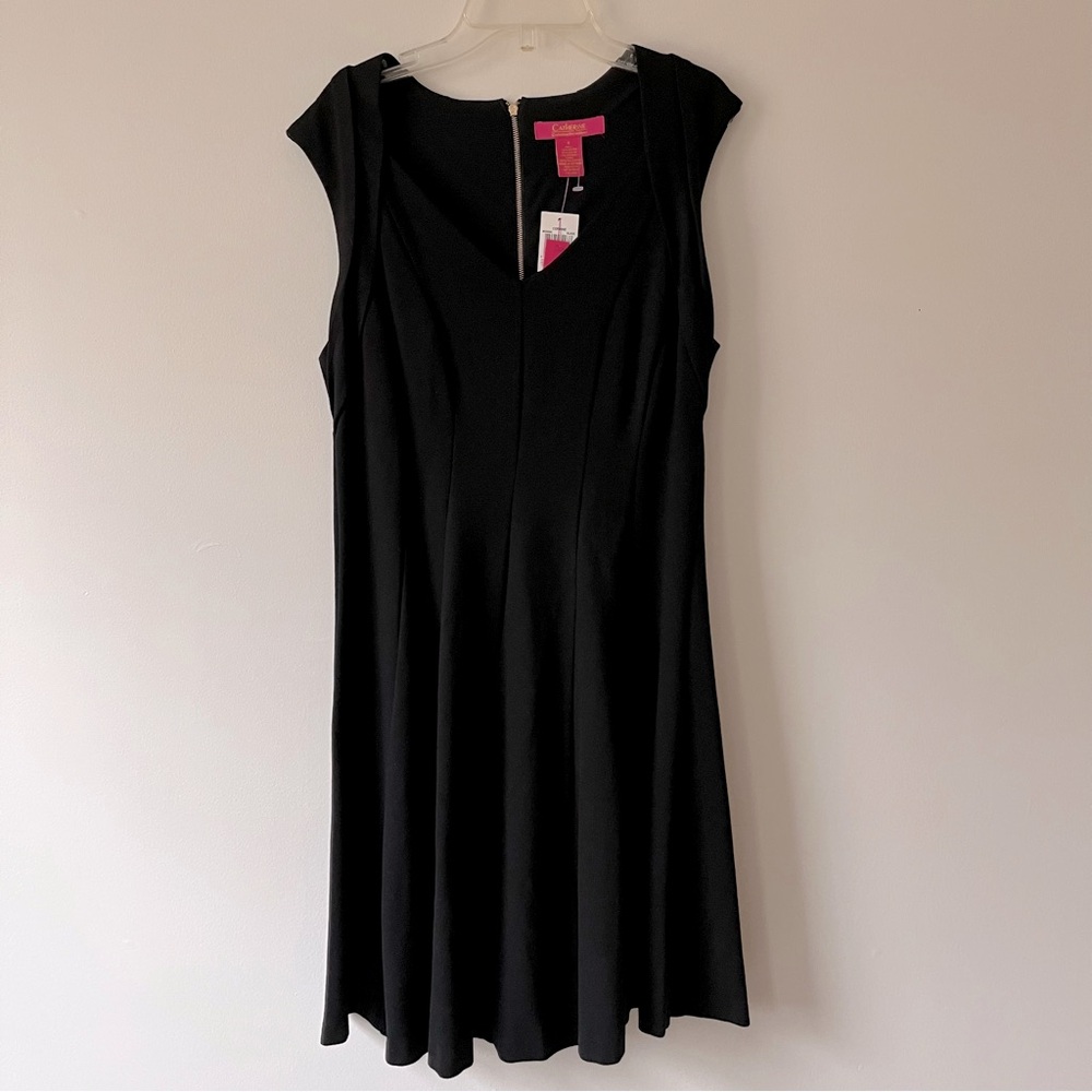 Catherine Black V-Neck Dress 8